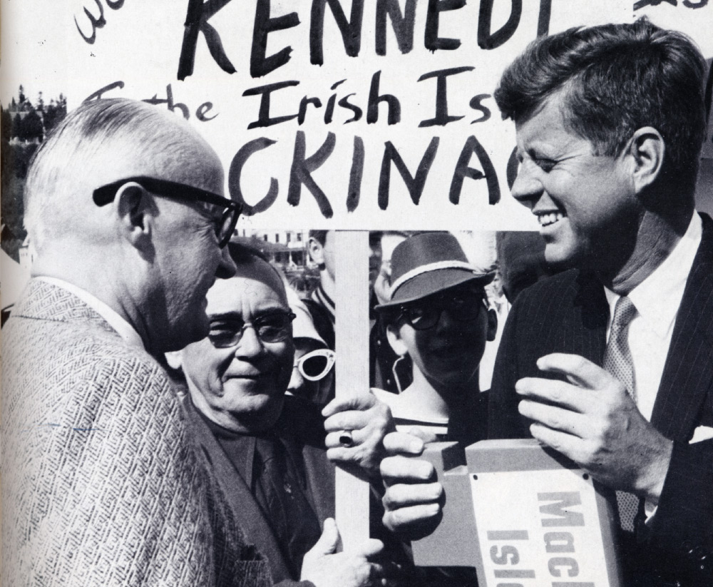 Historical Image of John F Kennedy's Visit Grand Hotel on Mackinac Island, Michigan